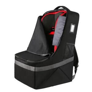 Padded Baby Car Seat Travel Bag Backpack Airplane Heavy Duty Travel Black New